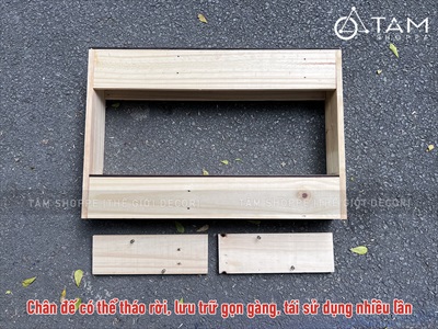 [ORDER 3-5NGÀY] Hàng rào gỗ cắm cành hoa tự đứng [Lỗ ĐK 1,8cm/ Đế tháo lắp] HANGRAO-03