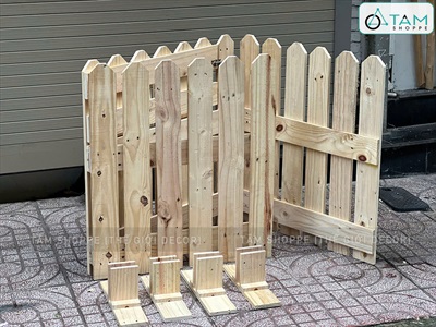 [ORDER 5-7NGÀY] Hàng rào gỗ pallet tự đứng [Cơ động/ Đa năng] HANGRAO-04