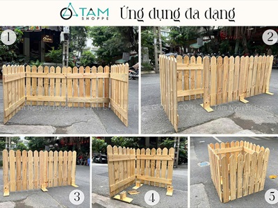 [ORDER 5-7NGÀY] Hàng rào gỗ pallet tự đứng [Cơ động/ Đa năng] HANGRAO-04
