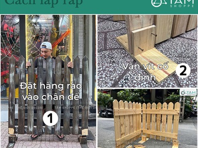 [ORDER 5-7NGÀY] Hàng rào gỗ pallet tự đứng [Cơ động/ Đa năng] HANGRAO-04