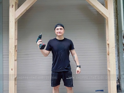 [ORDER 3-5 NGÀY] Khung cổng gỗ pallet chữ U decor tháo lắp tiện lợi [210x170cm - Tự đứng] KHUNGCONG-01