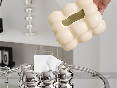 Hộp đựng khăn giấy gốm hình đám mây CN [Dày dặn - Đáy thủng] HOPKHANGIAY-02