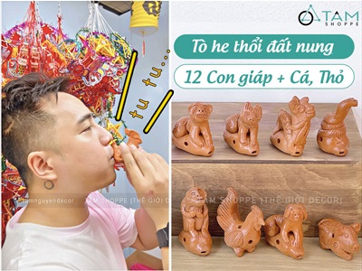 Tò he đất nung thổi kêu tu tu vui tai [Hàng đẹp - Dân gian] TOHE-01