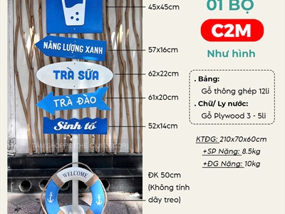 [ORDER 10-15 NGÀY] Bộ cây chỉ đường phao cứu sinh dưới chân [Theo YC/ Cao 2m] CC-BIEN-2607
