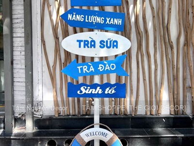 [ORDER 10-15 NGÀY] Bộ cây chỉ đường phao cứu sinh dưới chân [Theo YC/ Cao 2m] CC-BIEN-2607