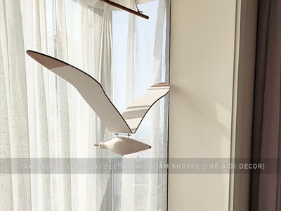 Mô hình chim hải âu gỗ tự vỗ cánh bay [Dễ lắp - hiệu ứng đẹp] TCV-HAIAU-01