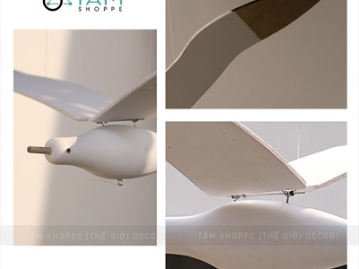 Mô hình chim hải âu gỗ tự vỗ cánh bay [Dễ lắp - hiệu ứng đẹp] TCV-HAIAU-01