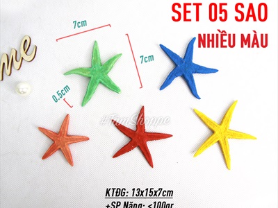 Set 05 sao biển Astro đủ màu 5-7cm SAOBIEN-01