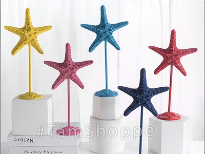 Standee sao biển kim tuyến đế tròn [Nhiều màu - Cao 29cm] STANDEE-BIEN-03