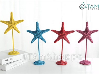 Standee sao biển kim tuyến đế tròn [Nhiều màu - Cao 29cm] STANDEE-BIEN-03