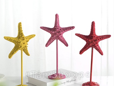 Standee sao biển kim tuyến đế tròn [Nhiều màu - Cao 29cm] STANDEE-BIEN-03