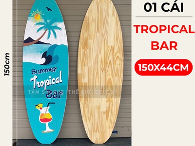 Ván lướt sóng decor SUMMER 2025 cao 150cm [Gỗ dày - chuẩn đẹp] VLS-10