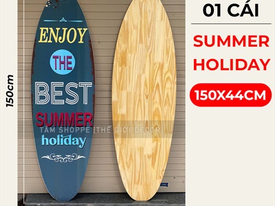 Ván lướt sóng decor SUMMER 2025 cao 150cm [Gỗ dày - chuẩn đẹp] VLS-10