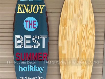 Ván lướt sóng decor SUMMER 2025 cao 150cm [Gỗ dày - chuẩn đẹp] VLS-10