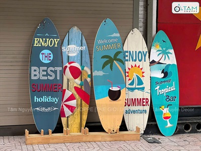 Ván lướt sóng decor SUMMER 2025 cao 150cm [Gỗ dày - chuẩn đẹp] VLS-10