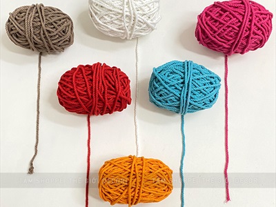 Cuộn dây cotton thô làm handmade [Bản 4li - Nhiều màu] DAYTHUCONG-01