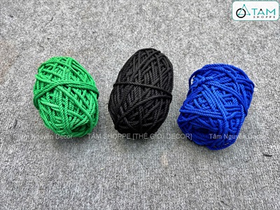 Cuộn dây cotton thô làm handmade [Bản 4li - Nhiều màu] DAYTHUCONG-01