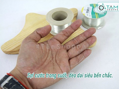 Cuộn dây cước câu cá trong suốt bản 3.5mm [Siêu chắc - Treo đồ decor] DAYCUOC-01