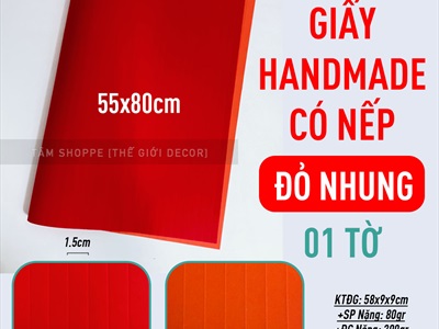 Giấy đỏ trang trí Tết, gấp quạt, gói quà cưới [Giấy đẹp - Nhiều loại] GIAYGOIQUA-05