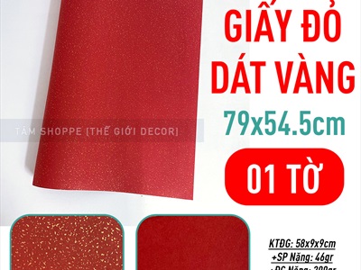 Giấy đỏ trang trí Tết, gấp quạt, gói quà cưới [Giấy đẹp - Nhiều loại] GIAYGOIQUA-05