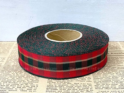 Ruy băng vải hoạ tiết sọc caro sang xịn [Nhiều kiểu - Cuộn 20m] RUYBANG-17