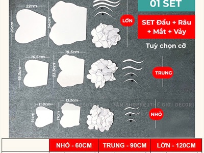 Set phụ kiện tự làm cá chép decor [Có lẻ từng món + Loại đẹp] SET-DIY-02