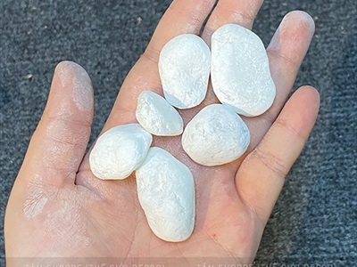Sỏi đá trắng viên 2-4cm [Bịch 500gr - Sỏi sạch] SOIDA-03