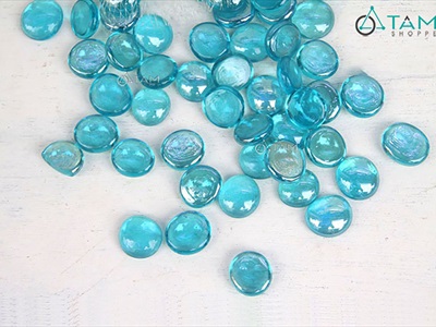 Sỏi thuỷ tinh viên tròn 2cm [Túi lưới 300gr - Nhiều màu] SOIDA-04