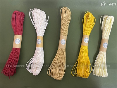 Tép dây giấy xoắn sợi nhỏ làm handmade [Bản 1li/ Dài 20m - Nhiều màu] DAYTHUCONG-02
