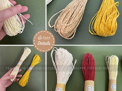 Tép dây giấy xoắn sợi nhỏ làm handmade [Bản 1li/ Dài 20m - Nhiều màu] DAYTHUCONG-02