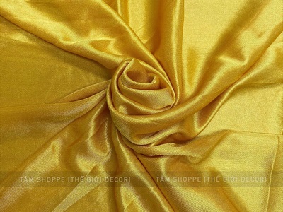 Vải Đỏ đô - Vàng gold thun xịn decor khổ 1m6 PK-VAI-01