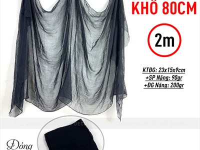 Vải gạc đen trơn khổ 80cm (bán theo 1 mét tới) PK-VAI-07