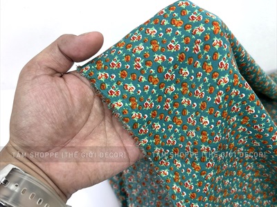 Vải hoạ tiết hoa nhí Vintage khổ 1m6 (bán theo 1 mét tới) PK-VAI-02