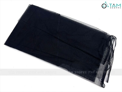 Vải mùng đen trơn khổ 2m (bán theo 1 mét tới) PK-VAI-06