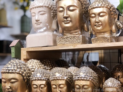 Đầu tượng Phật màu vàng đồng nhiều cỡ [Cao 9-22cm/ Giả cổ] TUONGPHAT-04