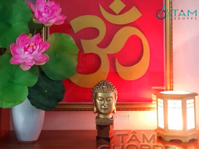 Đầu tượng Phật màu vàng đồng nhiều cỡ [Cao 9-22cm/ Giả cổ] TUONGPHAT-04