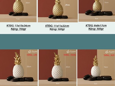 Mô hình trái thơm trang trí để bàn [Sang xịn/ 3 size] TRAITHOM-01