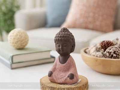 Tượng Phật nhỏ để bàn [Cao 7.5cm/ 2 màu] TUONGPHAT-05