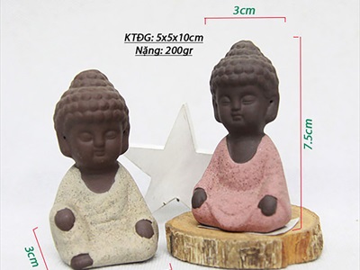 Tượng Phật nhỏ để bàn [Cao 7.5cm/ 2 màu] TUONGPHAT-05