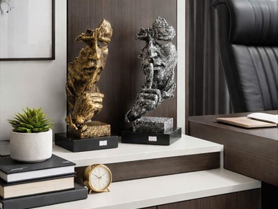 Tượng đầu người nghệ thuật Không thấy - Không nghe - Không nói [Lẻ từng cái - 2 màu] TUONGNGUOI-01